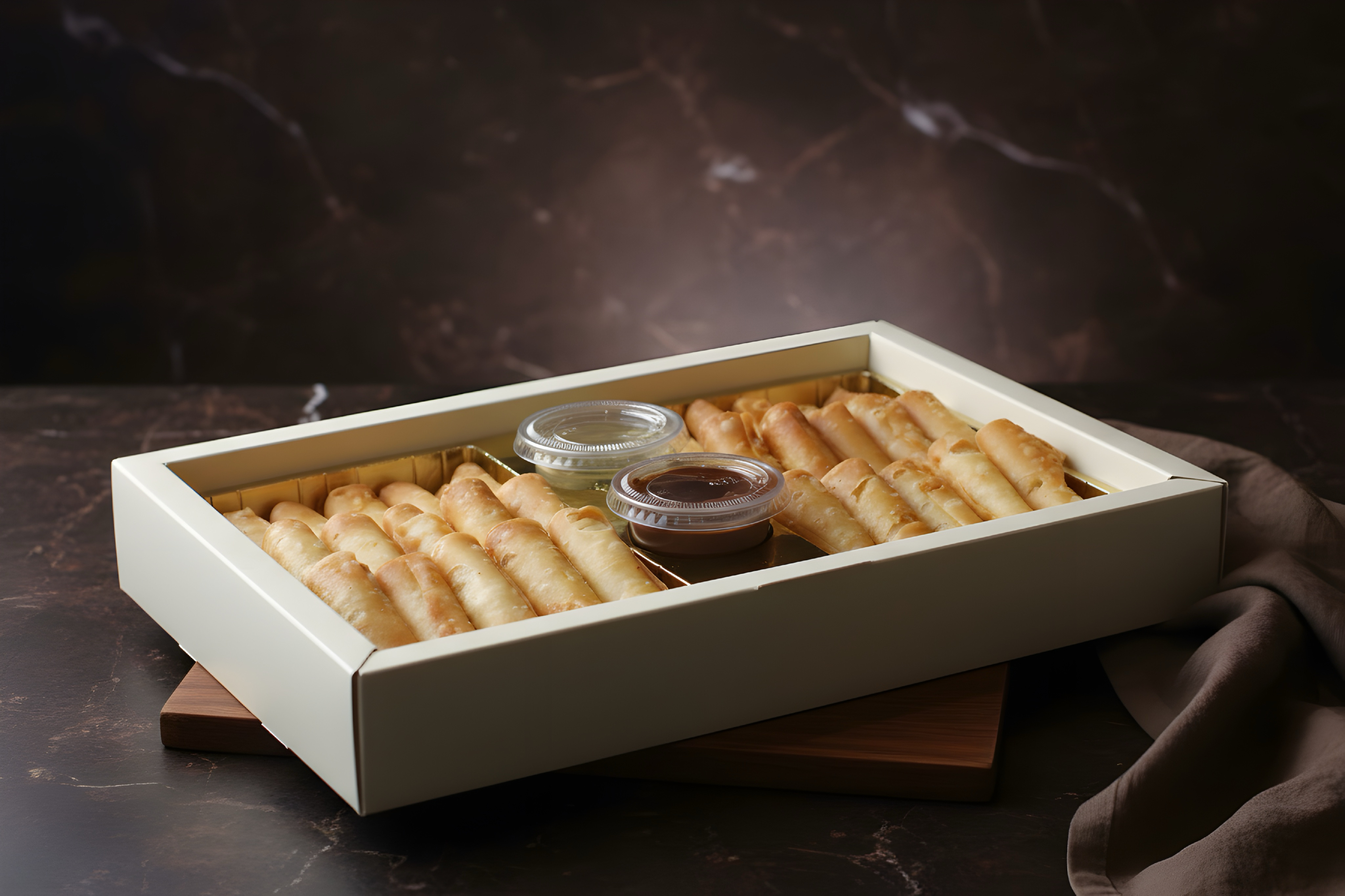 Cheezy Rolls With Sweet Sauces
